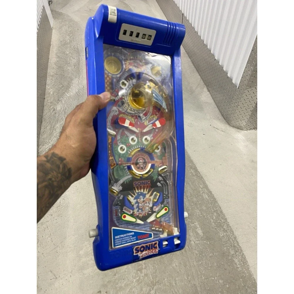 Sonic the Hedgehog Sega Tabletop Pinball Machine Tomy 1992